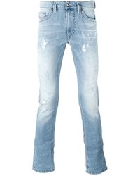 Мужские голубые рваные джинсы от Diesel
