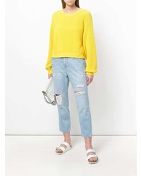 Женские голубые рваные джинсы от Frame Denim