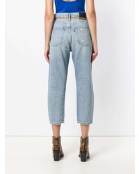 Женские голубые рваные джинсы от Levi's