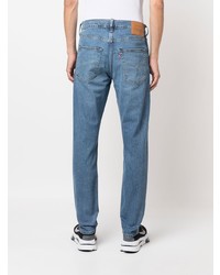 Мужские голубые рваные джинсы от Levi's