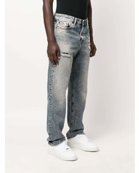 Мужские голубые рваные джинсы от Diesel