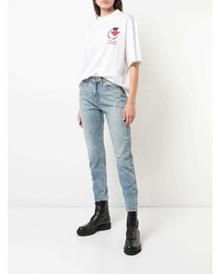 Женские голубые рваные джинсы от R13