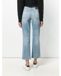 Женские голубые рваные джинсы от Adaptation