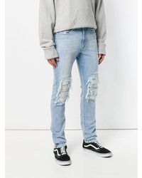 Мужские голубые рваные джинсы от Mjb