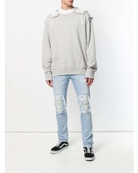 Мужские голубые рваные джинсы от Mjb