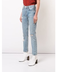 Женские голубые рваные джинсы от RE/DONE