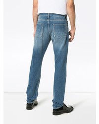 Мужские голубые рваные джинсы от Alexander McQueen