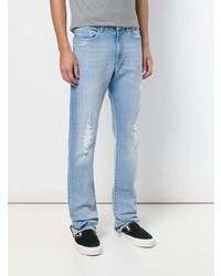 Мужские голубые рваные джинсы от Mjb