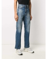 Мужские голубые рваные джинсы от Acne Studios