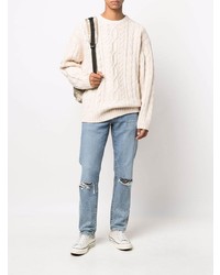 Мужские голубые рваные джинсы от Levi's