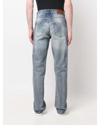 Мужские голубые рваные джинсы от Flaneur Homme