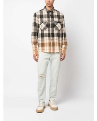 Мужские голубые рваные джинсы от Golden Goose