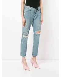 Женские голубые рваные джинсы от RtA