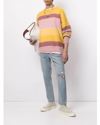 Мужские голубые рваные джинсы от FIVE CM