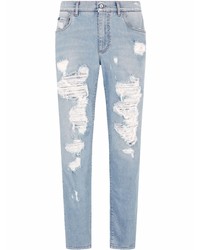 Мужские голубые рваные джинсы от Dolce & Gabbana