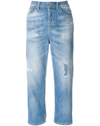 Женские голубые рваные джинсы от Dondup