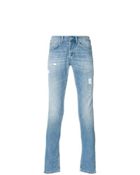 Мужские голубые рваные джинсы от Dondup