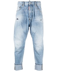 Мужские голубые рваные джинсы от DSQUARED2