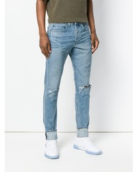 Мужские голубые рваные джинсы от rag & bone