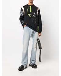 Мужские голубые рваные джинсы от GALLERY DEPT.