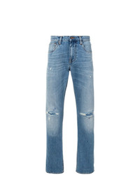 Мужские голубые рваные джинсы от Fortela