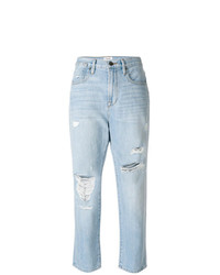 Женские голубые рваные джинсы от Frame Denim
