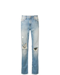 Мужские голубые рваные джинсы от Frame Denim