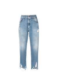 Женские голубые рваные джинсы от Genny