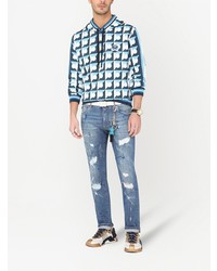 Мужские голубые рваные джинсы от Dolce & Gabbana