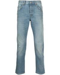 Мужские голубые рваные джинсы от Gucci