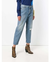 Женские голубые рваные джинсы от Levi's