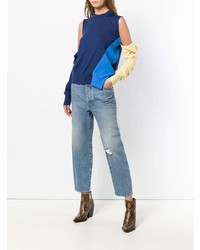 Женские голубые рваные джинсы от Levi's