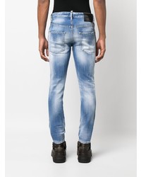 Мужские голубые рваные джинсы от DSQUARED2