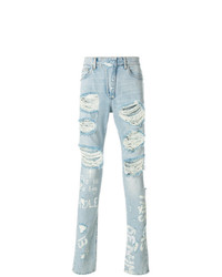 Мужские голубые рваные джинсы от Ih Nom Uh Nit