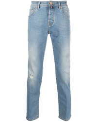 Мужские голубые рваные джинсы от Jacob Cohen