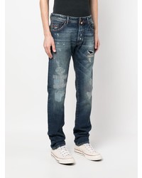 Мужские голубые рваные джинсы от Jacob Cohen