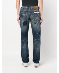Мужские голубые рваные джинсы от Jacob Cohen