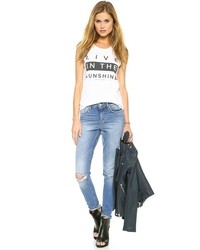 Женские голубые рваные джинсы от Won Hundred