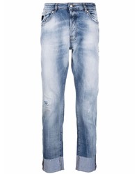 Мужские голубые рваные джинсы от John Richmond