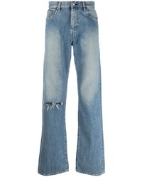 Мужские голубые рваные джинсы от Junya Watanabe