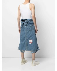 Мужские голубые рваные джинсы от Maison Mihara Yasuhiro