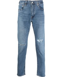 Мужские голубые рваные джинсы от Levi's