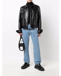 Мужские голубые рваные джинсы от Vetements
