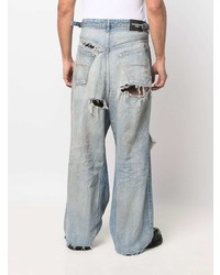 Мужские голубые рваные джинсы от Balenciaga