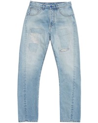 Мужские голубые рваные джинсы от Marcelo Burlon County of Milan