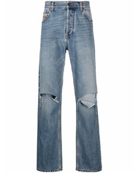 Мужские голубые рваные джинсы от MSGM