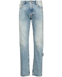 Мужские голубые рваные джинсы от Off-White