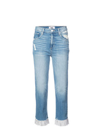 Женские голубые рваные джинсы от Paige