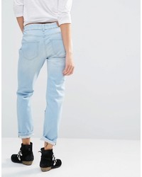 Женские голубые рваные джинсы от Noisy May