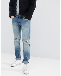 Мужские голубые рваные джинсы от Produkt